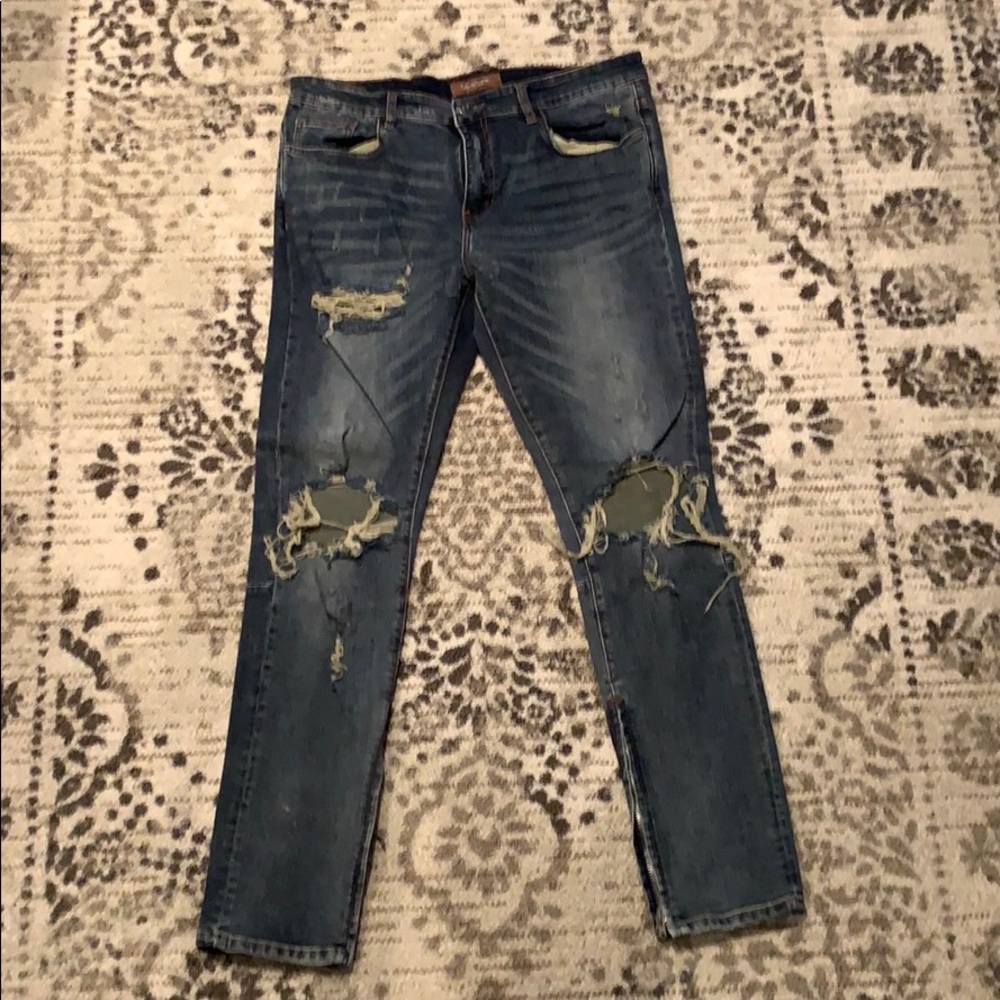 Men’s Skinny Ripped Jeans 36x34